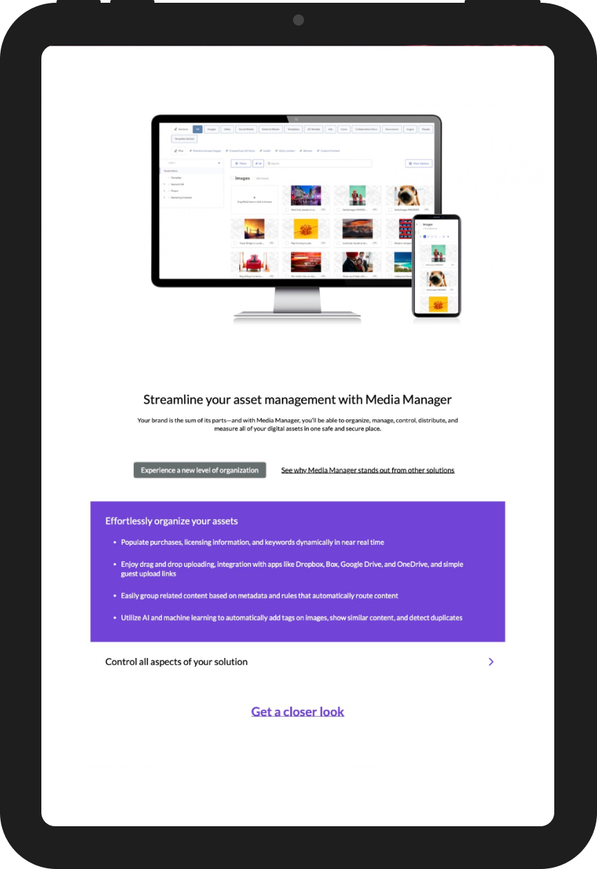 Media Manager features