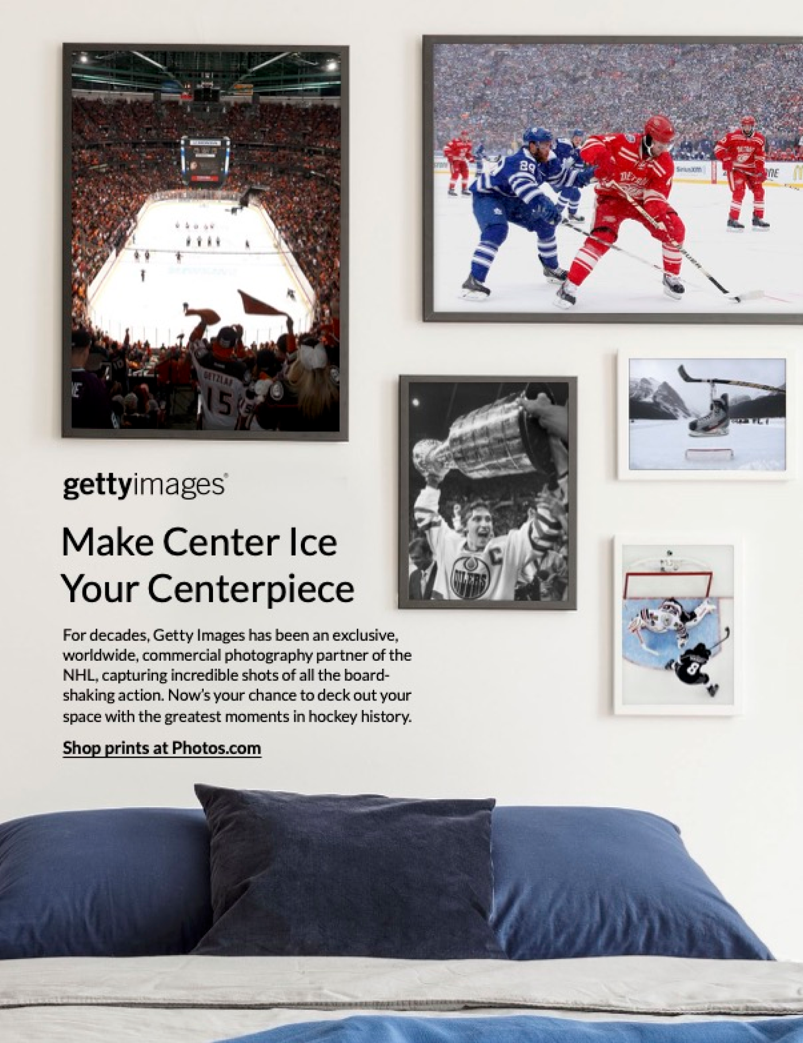 Getty Images NHL print ad